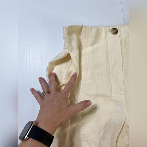 Topshop Ecru Stitch Wide Leg Pants - 8 - Picture 6 of 11